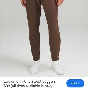 lululemon athletica Men's Brown Joggers  city sweat joggers